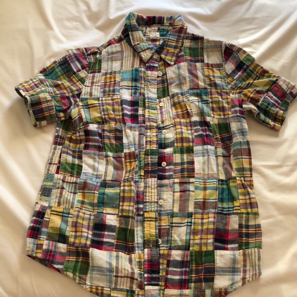 J Crew Madras Shirt, Retro/Preppy